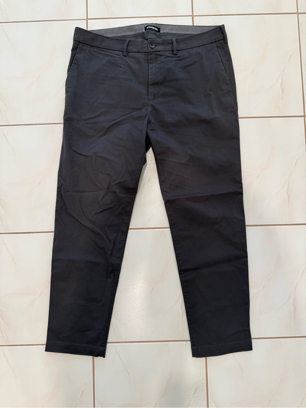 EXPRESS Slim Comfort Waist Hyper Stretch Chino - Dark Grey
